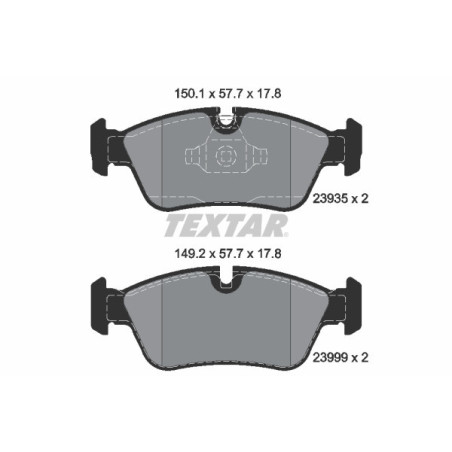 TEXTAR 2393581 Bremsbeläge Vorne für BMW 3 1