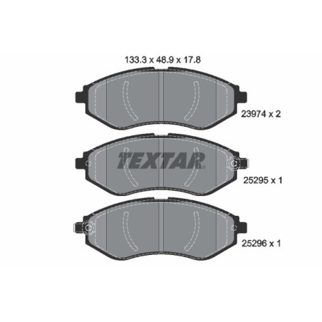 TEXTAR 2397406 Brzdové platničky predný pre Aveo Kalos Savvy