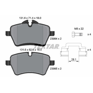 TEXTAR 2398404 Plaquettes de frein avant pour Countryman Paceman Convertible Hatchback