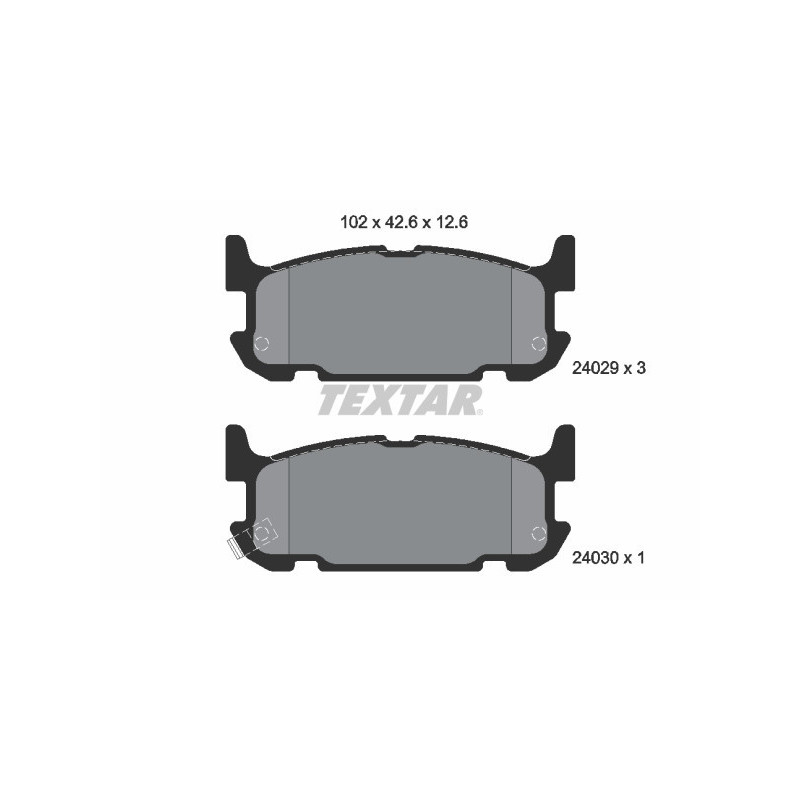 TEXTAR 2402901 Klocki hamulcowe tył dla Mazda MX-5