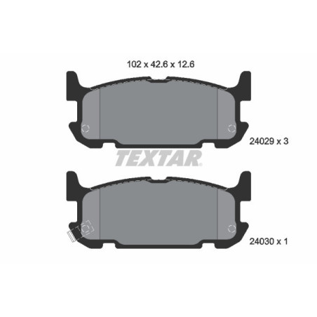 TEXTAR 2402901 Klocki hamulcowe tył dla Mazda MX-5