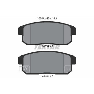 TEXTAR 2403901 Brzdové platničky zadný pre Mazda RX-8