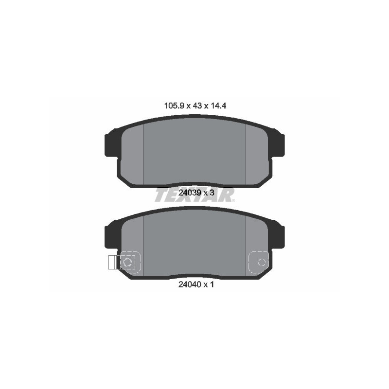 TEXTAR 2403901 Pastillas de freno trasero para Mazda RX-8