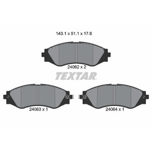 TEXTAR 2406201 Brake Pads Set Front for