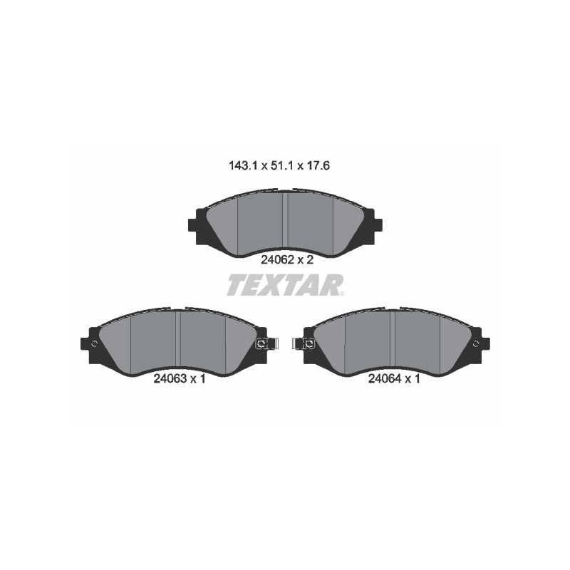 TEXTAR 2406201 Brake Pads Set Front for