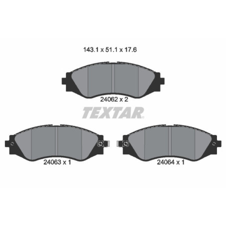 TEXTAR 2406201 Brake Pads Set Front for