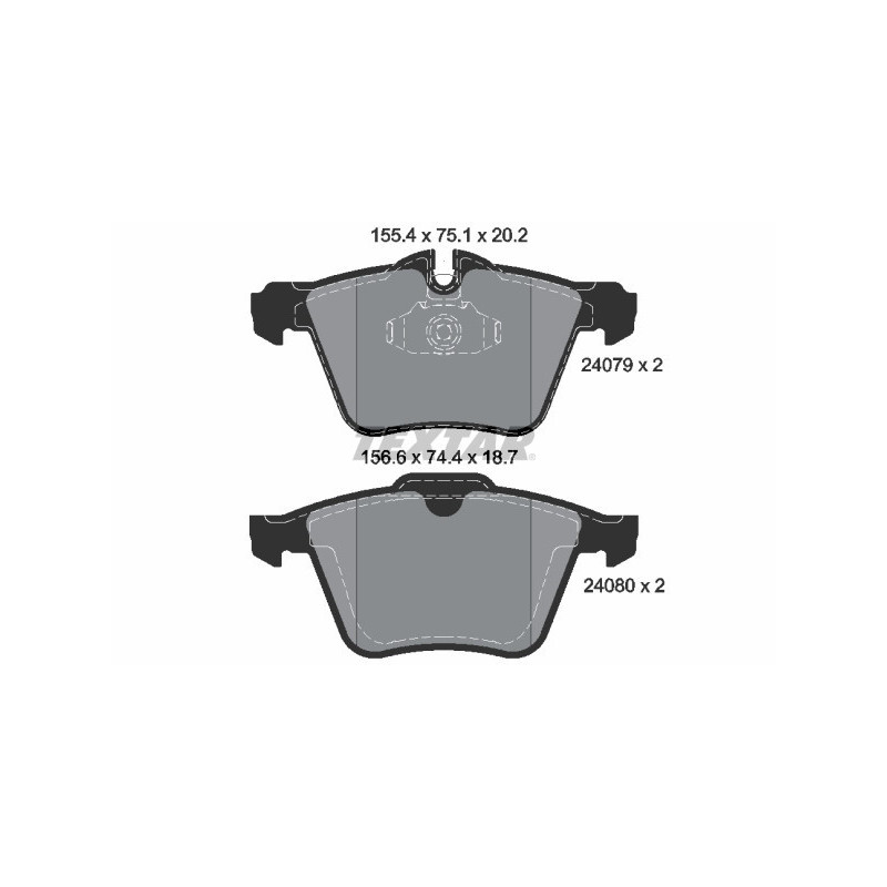 TEXTAR 2407903 Brake Pads Set Front for
