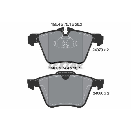 TEXTAR 2407903 Bremsbeläge Vorne für XF XK XJ S-Type