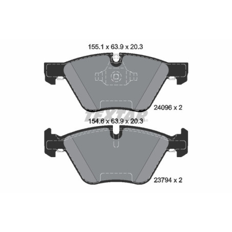 TEXTAR 2409681 Bremsbeläge Vorne für BMW 1 3