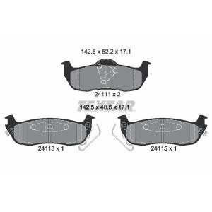 TEXTAR 2411102 Bremsbeläge Hinten für