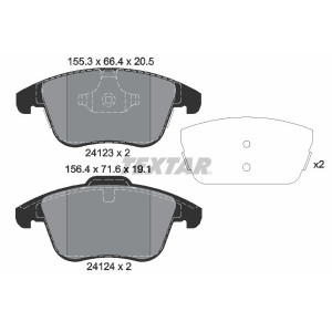 TEXTAR 2412305 Pastillas de freno delantero para Range Rover Evoque MG