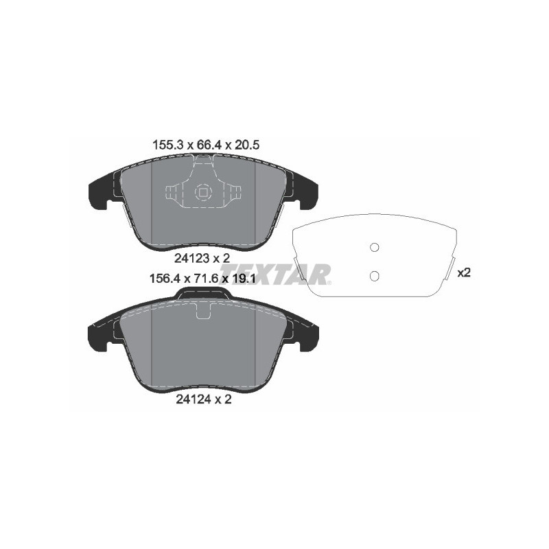 TEXTAR 2412305 Pastillas de freno delantero para Range Rover Evoque MG