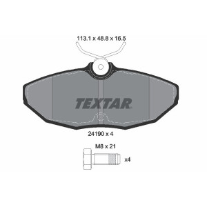 TEXTAR 2419001 Brzdové platničky zadný pre Jaguar S-Type