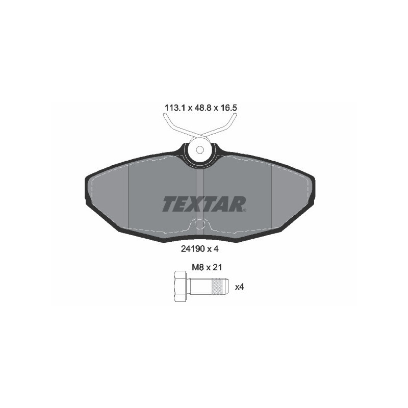 TEXTAR 2419001 Klocki hamulcowe tył dla Jaguar S-Type