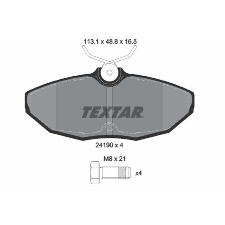 TEXTAR 2419001 Klocki hamulcowe tył dla Jaguar S-Type