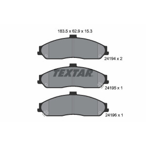 TEXTAR 2419401 Pastillas de freno delantero para Corvette Monaro XLR