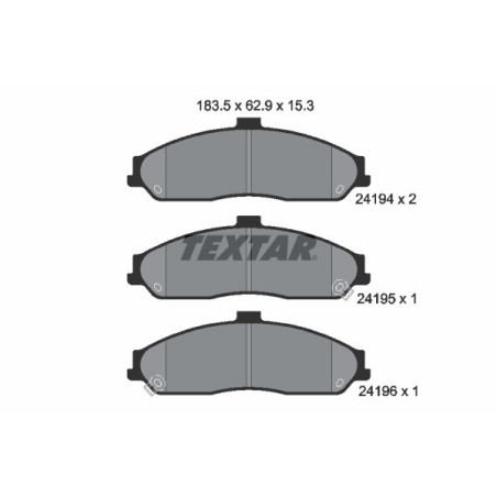 TEXTAR 2419401 Klocki hamulcowe przód dla Corvette Monaro XLR