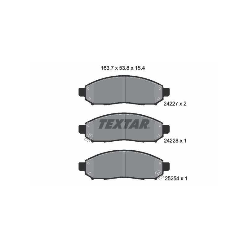 TEXTAR 2422704 Plaquettes de frein avant pour NP300 Navara NV200 Serena Leaf Pathfinder
