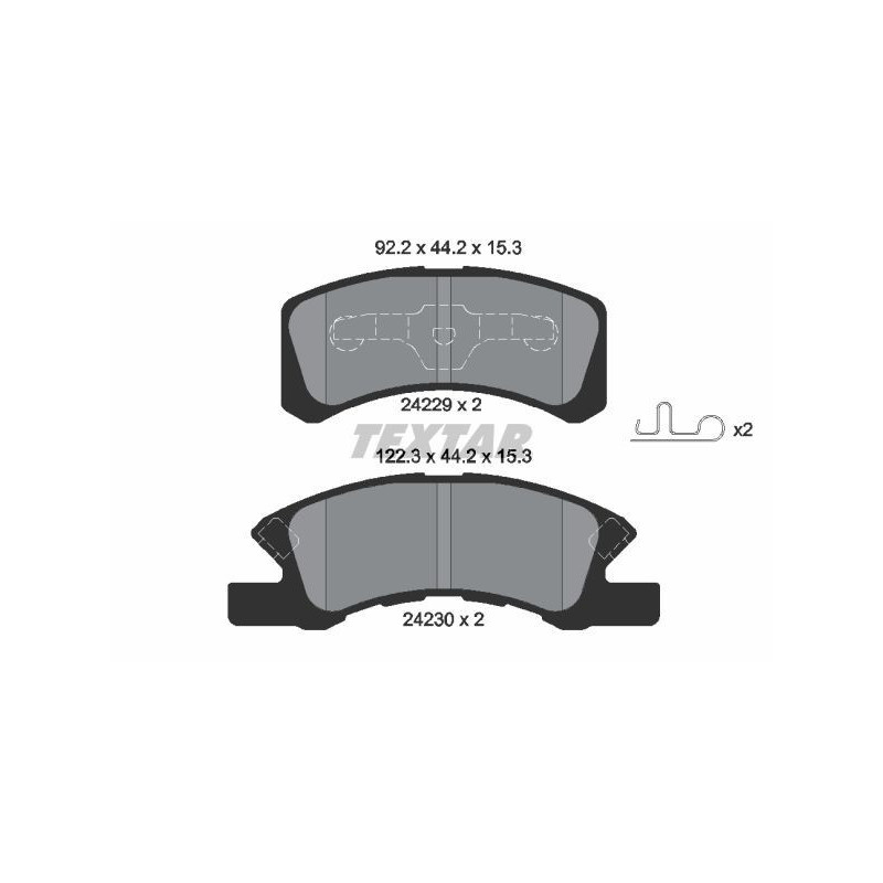 TEXTAR 2422901 Plaquettes de frein avant pour Mirage Cuore Trevis