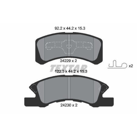 TEXTAR 2422901 Brzdové platničky predný pre Mirage Cuore Trevis