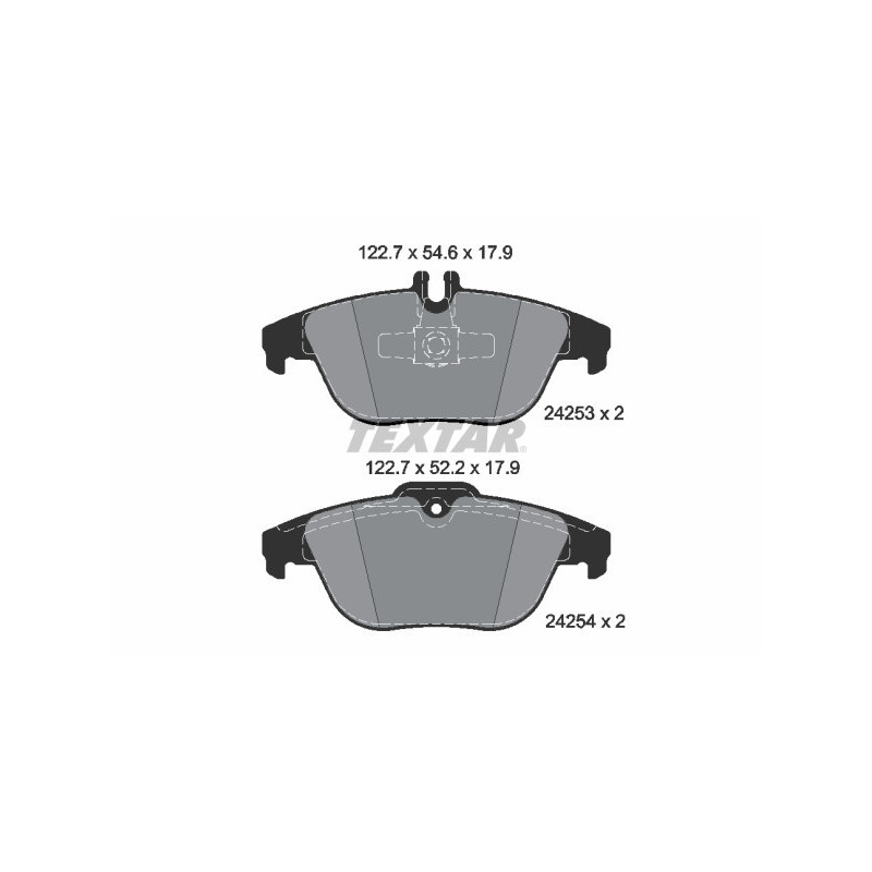 TEXTAR 2425381 Brzdové platničky zadný pre Mercedes C E