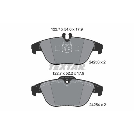 TEXTAR 2425381 Brzdové platničky zadný pre Mercedes C E