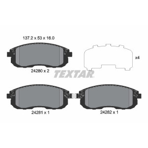 TEXTAR 2428001 Brzdové destičky přední pro SX4 Sedici Cube Skyline