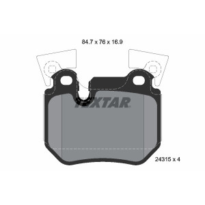 TEXTAR 2431501 Plaquettes de frein arrière pour BMW 1