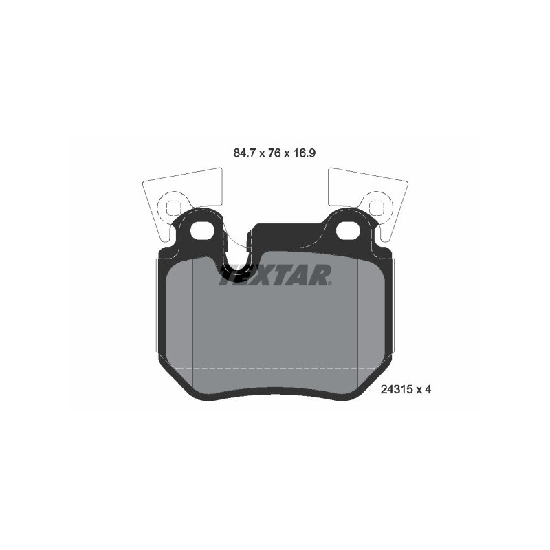 TEXTAR 2431501 Brzdové platničky zadný pre BMW 1