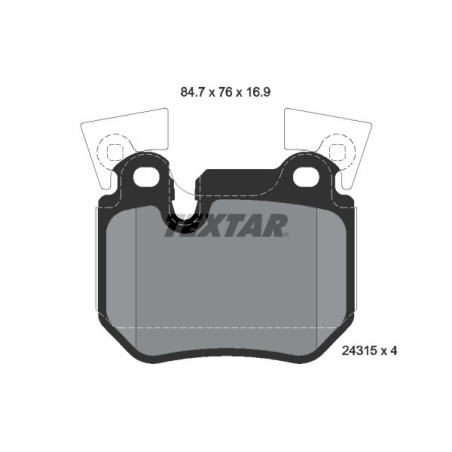 TEXTAR 2431501 Brzdové destičky zadní pro BMW 1