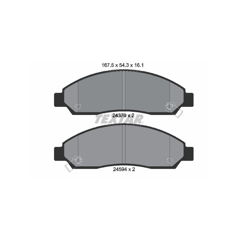 TEXTAR 2437001 Pastillas de freno delantero para Colorado D-Max Steed Canyon Elf Hover H6