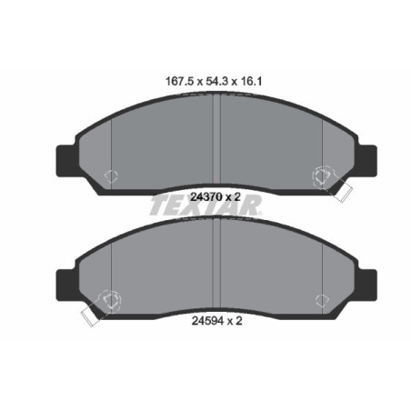 TEXTAR 2437001 Brake Pads Set Front for Colorado D-Max Steed Canyon Elf Hover H6 KB Pickup