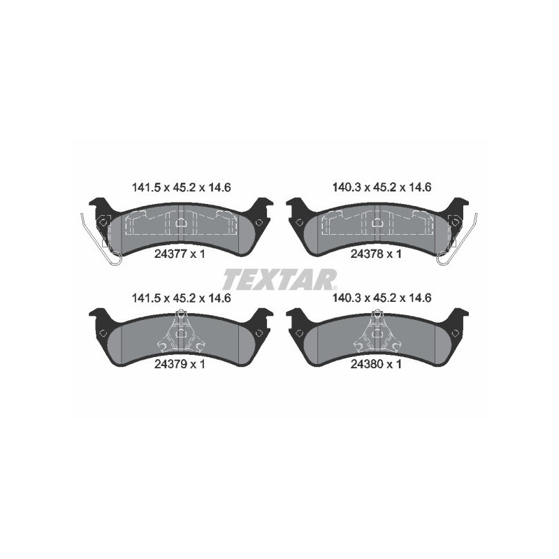 TEXTAR 2437701 Brake Pads Set Rear for Ford Explorer Windstar