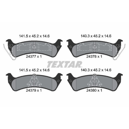 TEXTAR 2437701 Brake Pads Set Rear for