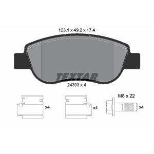 TEXTAR 2439301 Brzdové platničky predný pre Fiat Palio