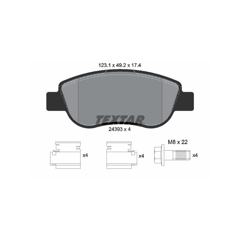 TEXTAR 2439301 Brake Pads Set Front for