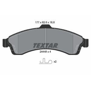 TEXTAR 2444801 Brzdové destičky přední pro 9-7X Trailblazer Ascender Envoy