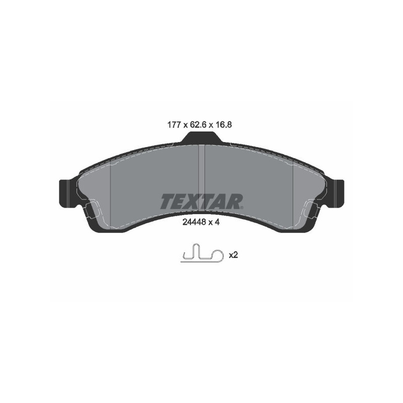 TEXTAR 2444801 Brake Pads Set Front for 9-7X Trailblazer Ascender Envoy