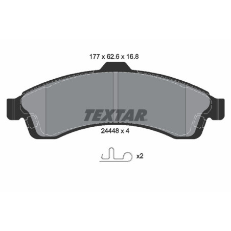 TEXTAR 2444801 Brzdové destičky přední pro 9-7X Trailblazer Ascender Envoy