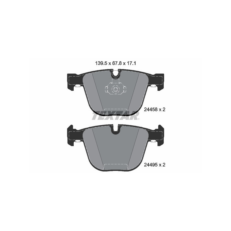 TEXTAR 2445801 Plaquettes de frein Arrière pour