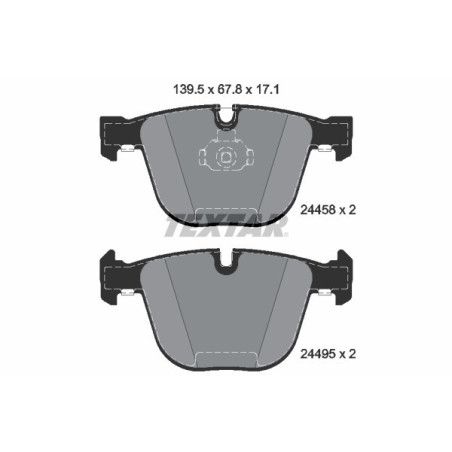 TEXTAR 2445801 Plaquettes de frein Arrière pour