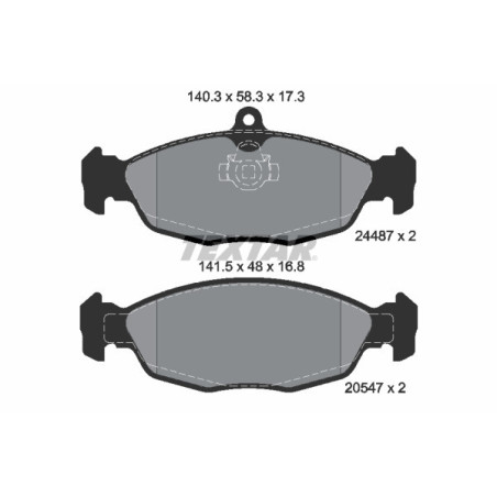 TEXTAR 2448701 Plaquettes de frein arrière pour XK DAIMLER Coupe XJ DB7