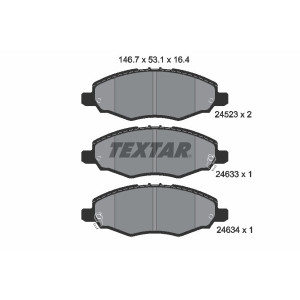 TEXTAR 2452301 Brzdové destičky přední pro Toyota Hilux