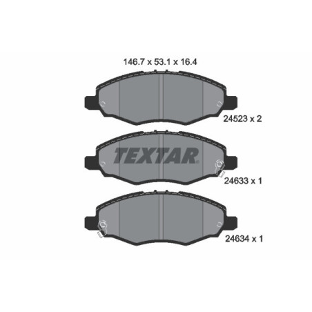 TEXTAR 2452301 Brake Pads Set Front for Toyota Hilux
