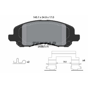 TEXTAR 2458301 Brzdové platničky predný pre Patriot Compass Caliber Avenger Sebring