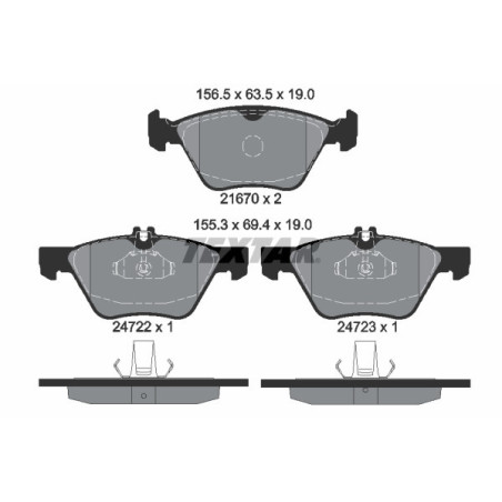 TEXTAR 2472281 Klocki hamulcowe przód dla E Pathfinder NP300 S