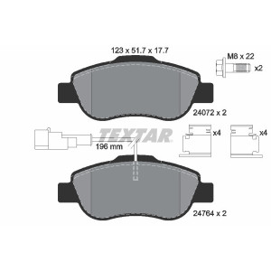 TEXTAR 2476401 Brake Pads Set Front for 500 Ka