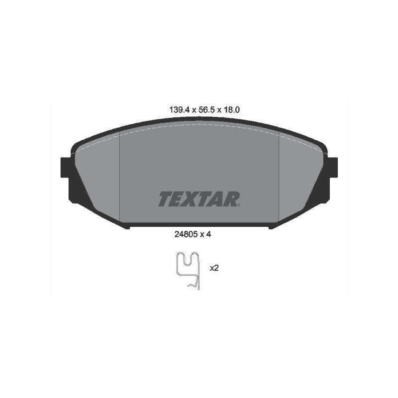 TEXTAR 2480501 Brake Pads Set Front for Honda Odyssey