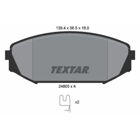 TEXTAR 2480501 Bremsbeläge Vorne für Honda Odyssey