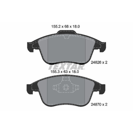 TEXTAR 2482601 Brake Pads Set Front for